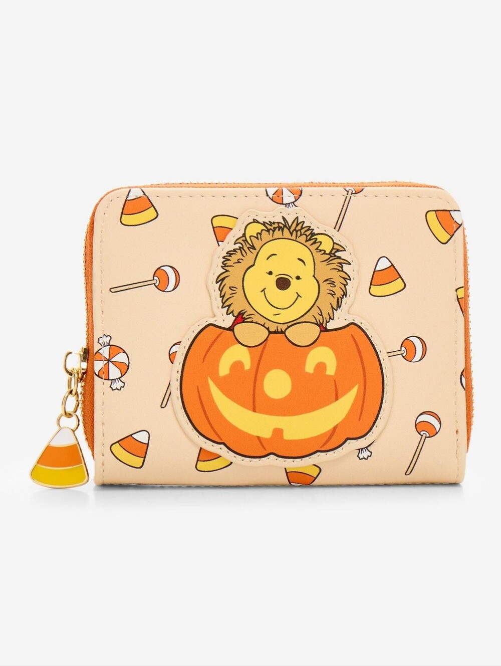 Her Universe Beige Orange Candy Corn Winnie the Pooh Pumpkin Wallet